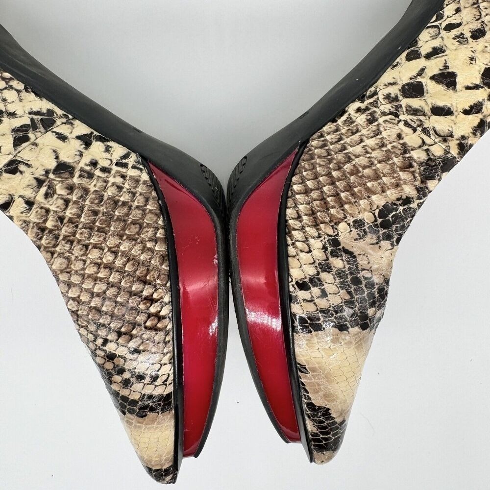 GUESS Womens Stiletto Snake Animal Print Party Shoes Pump Heel US 8.5M Y2K 90s - Picture 12 of 16
